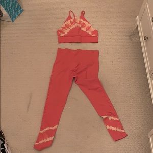 Target joy lab workout set pink tie die size m